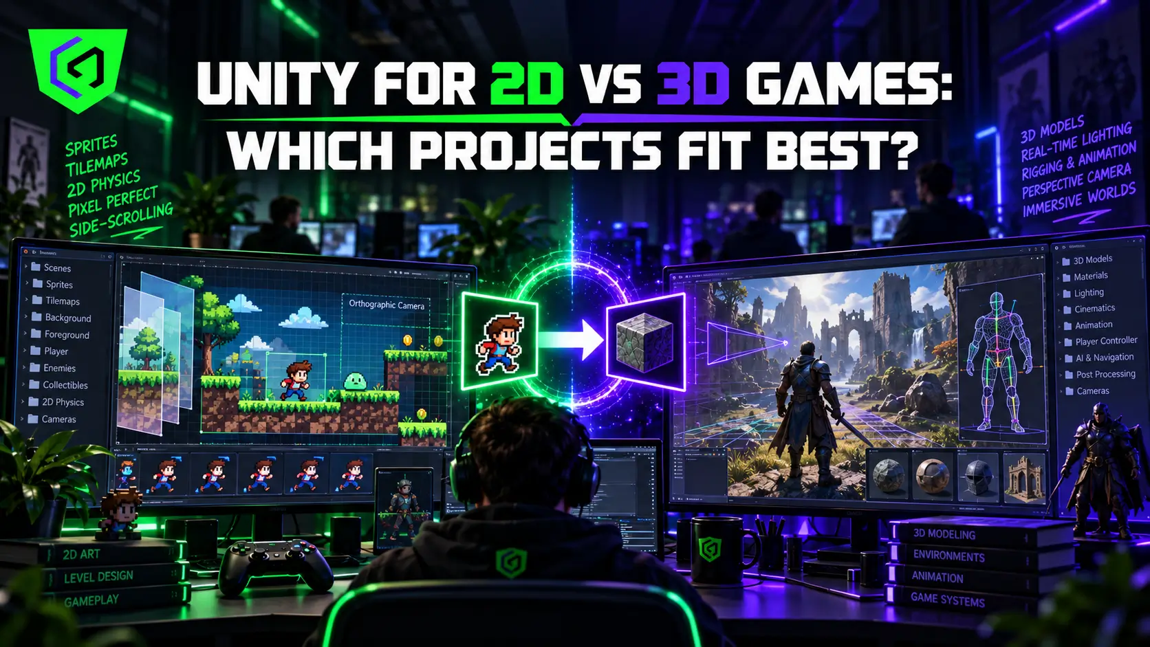 unity-2d-vs-3d-game
